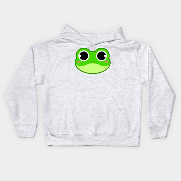 Cute Green Frog Kids Hoodie by alien3287